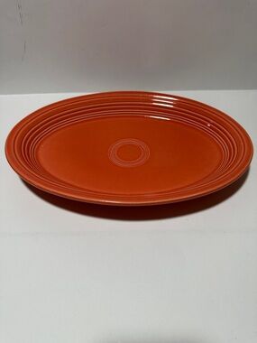 Homer Laughlin Fiesta Ware Persimmon Oval Serving Platter Vintage Retired Color